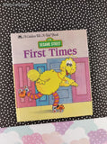 Vintage 1991 Sesame Street: First Times Golden Tell-a-Tale Miniature Hardcover, Like New