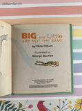 Vintage 1972 Big and Little Are Not the Same Golden Tell-a-Tale Miniature Hardcover