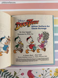 Vintage 1988 1st Printing DuckTales Silver Dollars for Uncle Scrooge Golden Tell-a-Tale Miniature Hardcover
