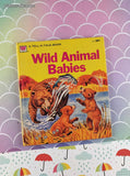 Vintage 1973 Wild Animal Babies Whitman Tell-a-Tale Miniature Hardcover