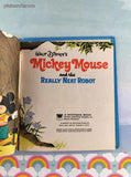Vintage 1970 Mickey Mouse and the Really Neat Robot Whitman Tell-a-Tale Miniature Hardcover
