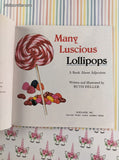 Vintage 1990 Many Luscious Lollipops: A Book About Adjectives Scholastic Softcover, Like New
