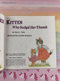 Vintage 1986 All Aboard Books: The Wee Kitten Who Sucked Her Thumb Softcover