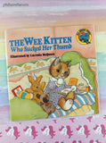 Vintage 1986 All Aboard Books: The Wee Kitten Who Sucked Her Thumb Softcover