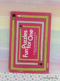 Vintage 1976 1st Printing Fun Puzzles for One Xerox Softcover