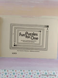 Vintage 1976 1st Printing Fun Puzzles for One Xerox Softcover