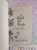 Vintage 1970 3rd Printing A Duck for Keeps TW377 Scholastic Softcover, Like New