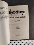Vintage 1993 Welcome to Camp Nightmare Goosebumps #9 Softcover, Like New