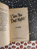 Vintage 1994 I Saw You That Night! by R.L. Stine Scholastic Softcover