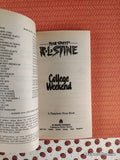 Vintage 1995 1st Printing Fear Street: College Weekend by R.L. Stine Softcover