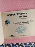 Vintage 1970 A Book of Planets for You TW3834 Scholastic Softcover, Like New