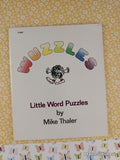 Vintage 1975 Wuzzles Little Word Puzzles TJ3027 Scholastic Softcover