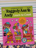 Vintage 1979 & Andy Learn to Count Sticker/Activity Book Whitman Softcover, Like New