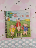 Vintage 1988 The Three Little Pigs First Little Golden Book Miniature Hardcover