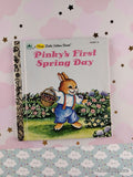 Vintage 1990 Pinky's First Spring Day First Little Golden Book Miniature Hardcover