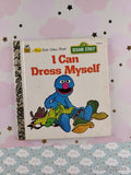 Vintage 1995 Sesame Street: I Can Dress Myself First Little Golden Book Miniature Hardcover