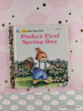 Vintage 1990 Pinky's First Spring Day First Little Golden Book Miniature Hardcover