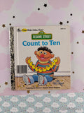 Vintage 1986 Sesame Street: Count to Ten First Little Golden Book Miniature Hardcover