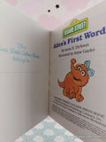 Vintage 1992 Sesame Street: Alice's First Words First Little Golden Book Miniature Hardcover