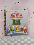 Vintage 1996 Richard Scarry's The Wolf and the Seven Kids First Little Golden Book Miniature Hardcover, Like New
