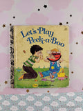 Vintage 1981 1st Printing Let's Play Peek-a-Boo First Little Golden Book Miniature Hardcover