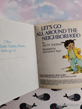 Vintage 1991 Let's Go All Around the Neighborhood First Little Golden Book Miniature Hardcover