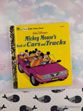 Vintage 1994 Disney's Mickey Mouse's Book of Cars & Trucks First Little Golden Book Miniature Hardcover