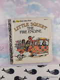 Vintage 1983 Little Squirt the Fire Engine First Little Golden Book Miniature Hardcover