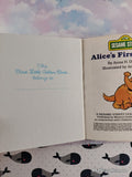 Vintage 1992 Sesame Street: Alice's First Words First Little Golden Book Miniature Hardcover