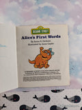 Vintage 1992 Sesame Street: Alice's First Words First Little Golden Book Miniature Hardcover
