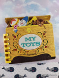 Vintage 1964 My Toys: A Chubby Playskool Playbook Spiral-Bound Board Book Miniature Hardcover