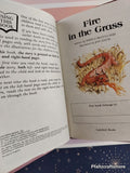 Vintage 1986 Fire in the Grass Puddle Lane Books Miniature Hardcover, Like New