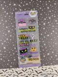 Vintage Halloween Stickers Spooky Slogans Stickeroni SEALED Pack/2 Sheets