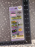 Vintage Halloween Stickers Spooky Slogans Stickeroni SEALED Pack/2 Sheets