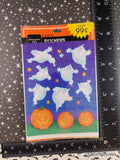 Vintage Halloween Stickers Ghosts & Pumpkins Ambassador SEALED Pack/4 Sheets
