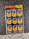 Vintage Halloween Stickers Black Cats & Pumpkins Ambassador SEALED Pack/4 Sheets