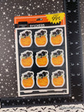 Vintage Halloween Stickers Black Cats & Pumpkins Ambassador SEALED Pack/4 Sheets