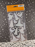 Vintage Halloween Stickers SHINY Witch & Wizard Hats Stickopotamus SEALED Pack/1 Sheet