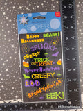 Vintage 2006 Halloween Stickers Spooky Captions Mrs. Grossman's SEALED Pack/3 Sheets