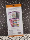 2014 Halloween Stickers Black & White SHINY Spiders Sticko SEALED Pack/1 Sheet