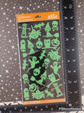 2015 Halloween Stickers Green & Black Spooky Icons Sticko SEALED Pack/1 Sheet
