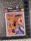 Vintage Disney Villains Stickers Hallmark SEALED Pack/4 Full Sheets