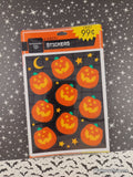 Vintage Halloween Stickers Spooky Silly Pumpkins Hallmark SEALED Pack/4 Sheets