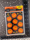 Vintage Halloween Stickers Spooky Silly Pumpkins Hallmark SEALED Pack/4 Sheets