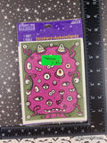 Vintage Halloween Stickers Spooky Silly Monster Eyeballs Heartline SEALED Pack/1 Full Sheet
