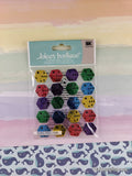Jolee's Boutique SHINY Rainbow Dice Repeats 3-Dimensional Sticker Pack, New/Sealed