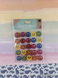 Jolee's Boutique Rainbow Peace Signs 3-Dimensional Sticker Pack, New/Sealed