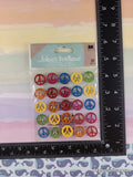 Jolee's Boutique Rainbow Peace Signs 3-Dimensional Sticker Pack, New/Sealed