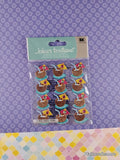 Jolee's Boutique GLITTERY Coconut Drink Repeats 3-Dimensional Sticker Pack, New/Sealed