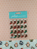 Jolee's Boutique SPARKLY Christmas Stocking Repeats 3-Dimensional Sticker Pack, New/Sealed